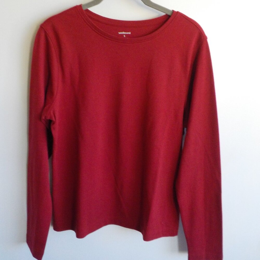 Westbound Shirt - Red NWT Long Sleeve 100% Cotton Pullover Tee (669)